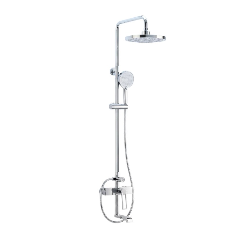 Verchroomde opbouwdoucheset met gemengd design