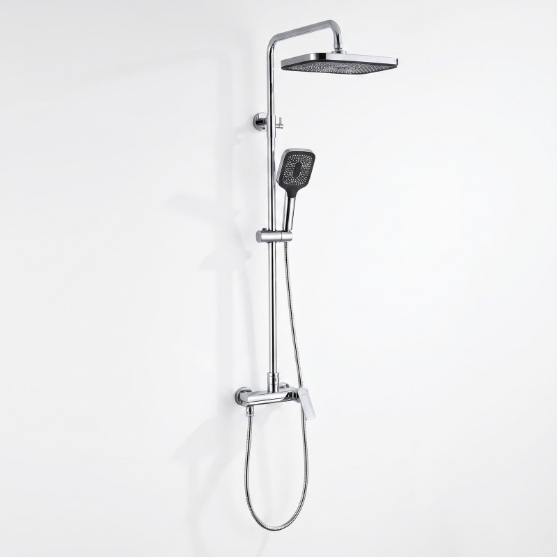 Blootgestelde messing thermostatische doucheset
