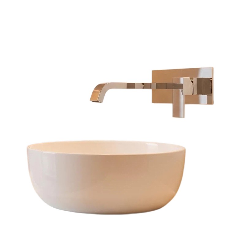 Wall-mounted basin faucet